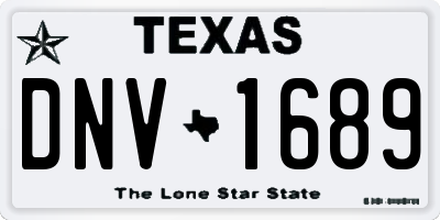 TX license plate DNV1689