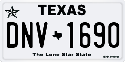 TX license plate DNV1690