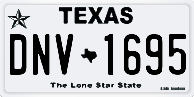 TX license plate DNV1695