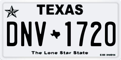 TX license plate DNV1720