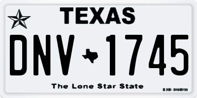 TX license plate DNV1745