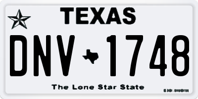 TX license plate DNV1748