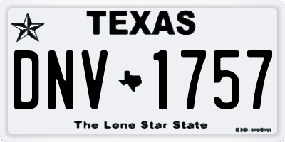 TX license plate DNV1757