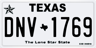 TX license plate DNV1769