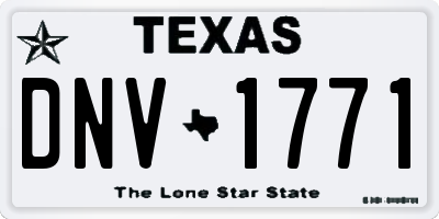 TX license plate DNV1771