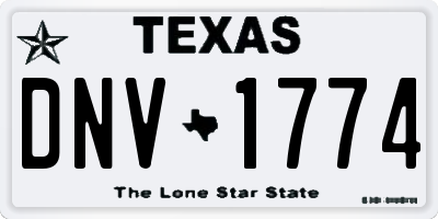 TX license plate DNV1774