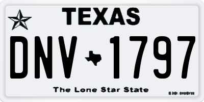 TX license plate DNV1797