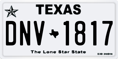 TX license plate DNV1817