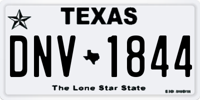 TX license plate DNV1844