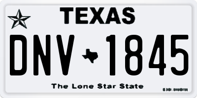 TX license plate DNV1845