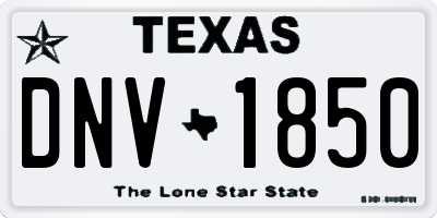 TX license plate DNV1850