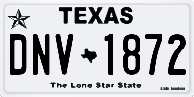 TX license plate DNV1872
