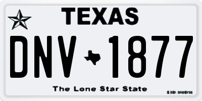 TX license plate DNV1877