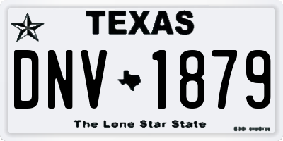 TX license plate DNV1879