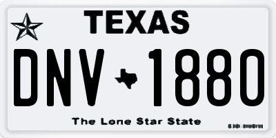 TX license plate DNV1880