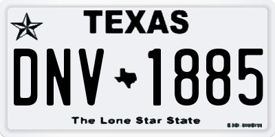 TX license plate DNV1885