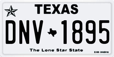TX license plate DNV1895