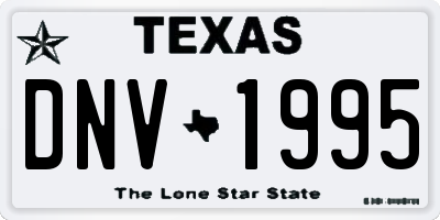 TX license plate DNV1995