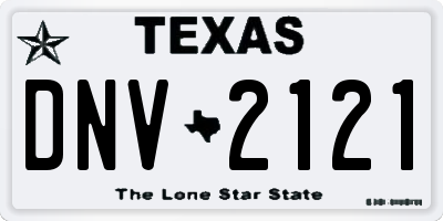 TX license plate DNV2121