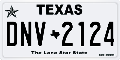 TX license plate DNV2124