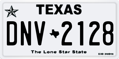 TX license plate DNV2128