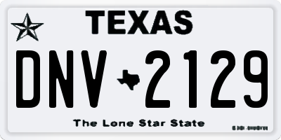 TX license plate DNV2129