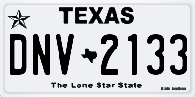 TX license plate DNV2133