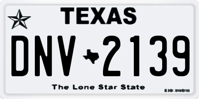 TX license plate DNV2139