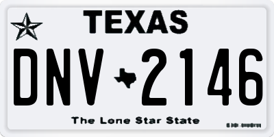 TX license plate DNV2146