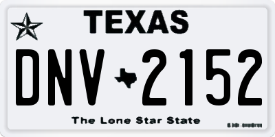 TX license plate DNV2152