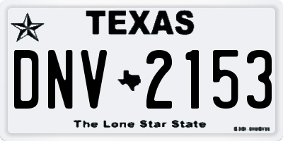 TX license plate DNV2153