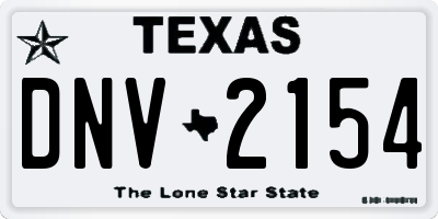 TX license plate DNV2154