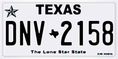 TX license plate DNV2158