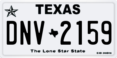 TX license plate DNV2159