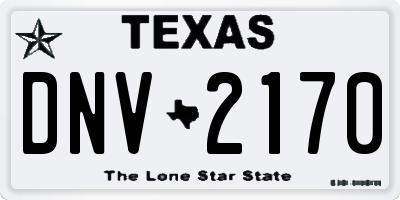 TX license plate DNV2170
