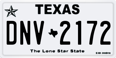 TX license plate DNV2172