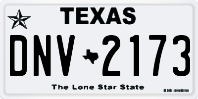TX license plate DNV2173