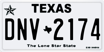 TX license plate DNV2174