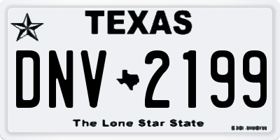 TX license plate DNV2199
