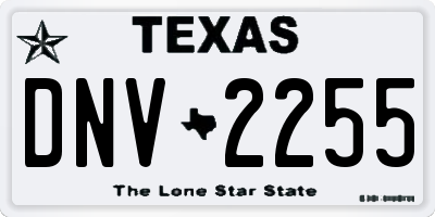 TX license plate DNV2255
