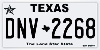 TX license plate DNV2268