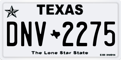 TX license plate DNV2275