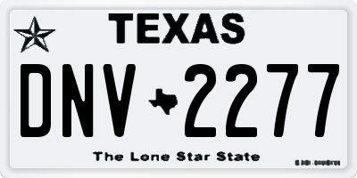 TX license plate DNV2277