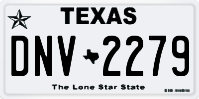 TX license plate DNV2279
