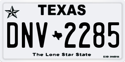 TX license plate DNV2285
