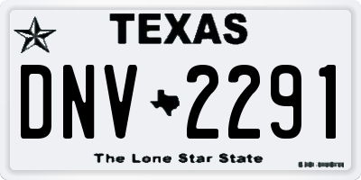 TX license plate DNV2291