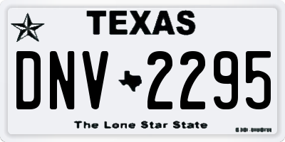 TX license plate DNV2295