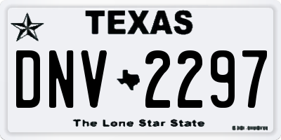 TX license plate DNV2297