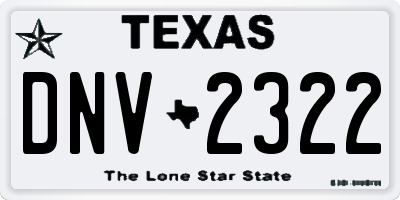 TX license plate DNV2322