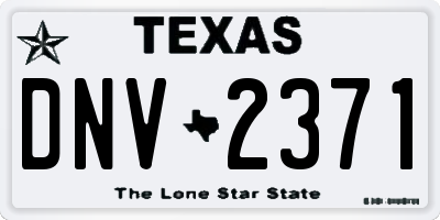 TX license plate DNV2371